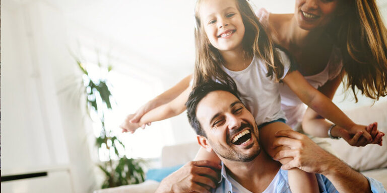 family enjoying health indoor air