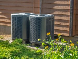 HVAC system with useful landscaping