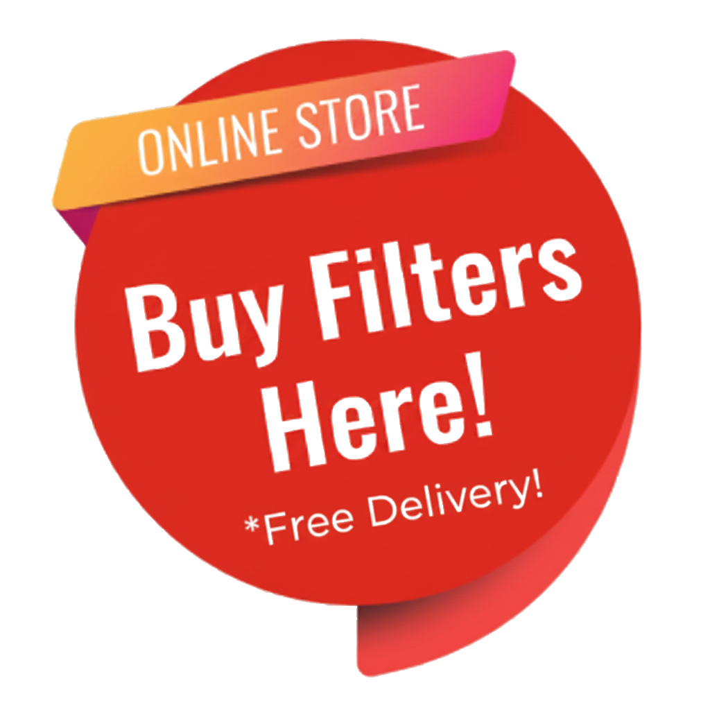 Buy Filters Here Badge White
